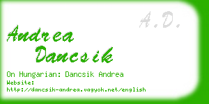 andrea dancsik business card